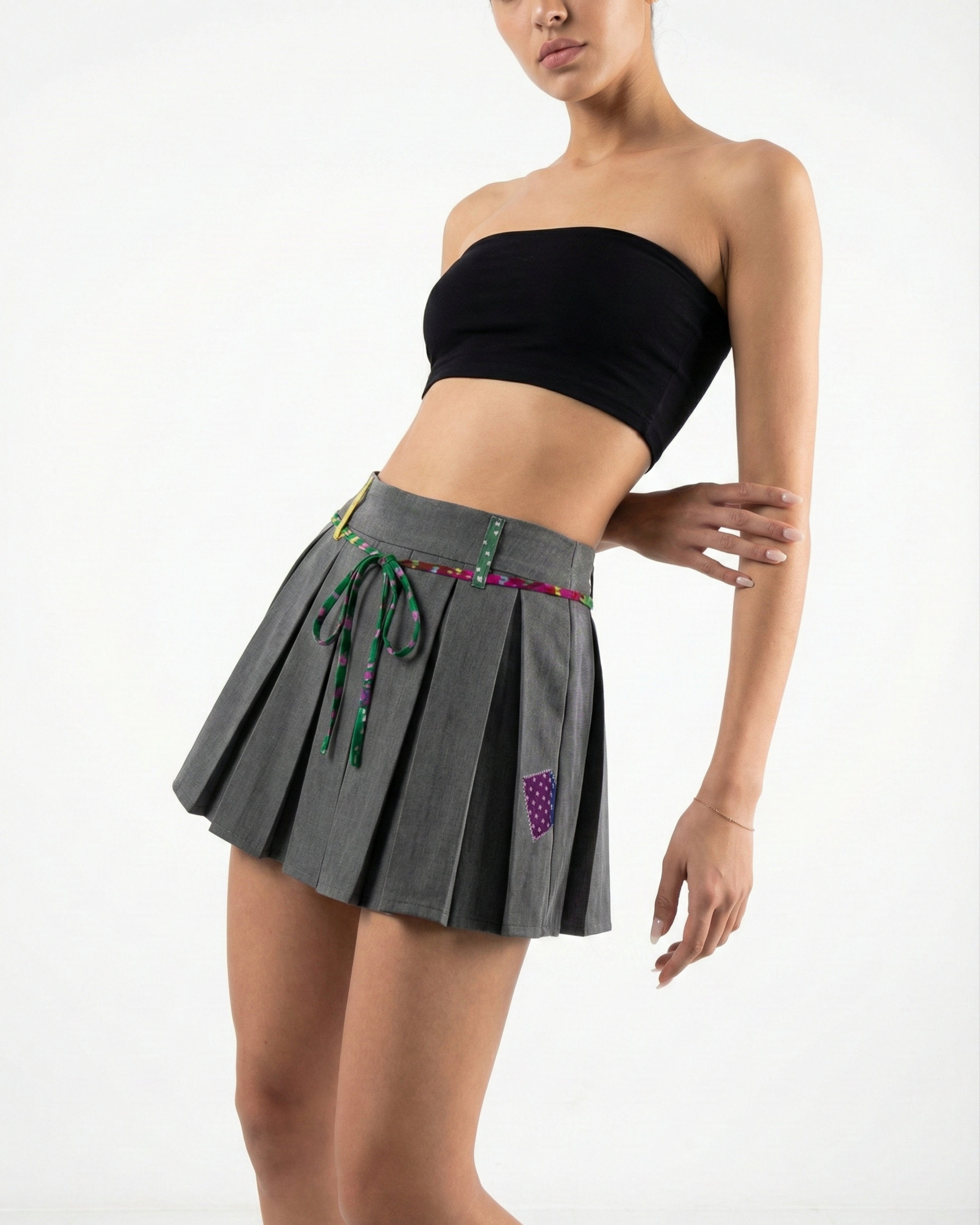 Bandhani Pleated Skirt