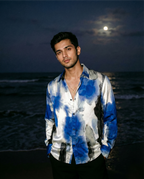 Ink wash satin shirt