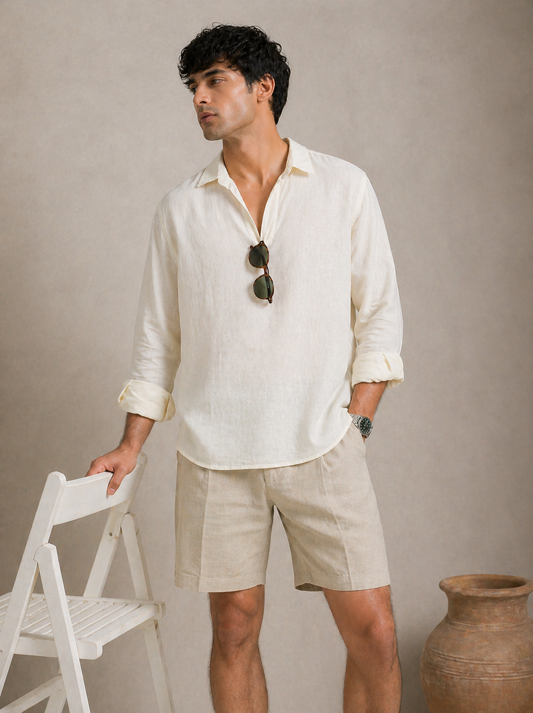 Butter Ivory Linen Shirt