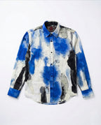 Ink wash satin shirt