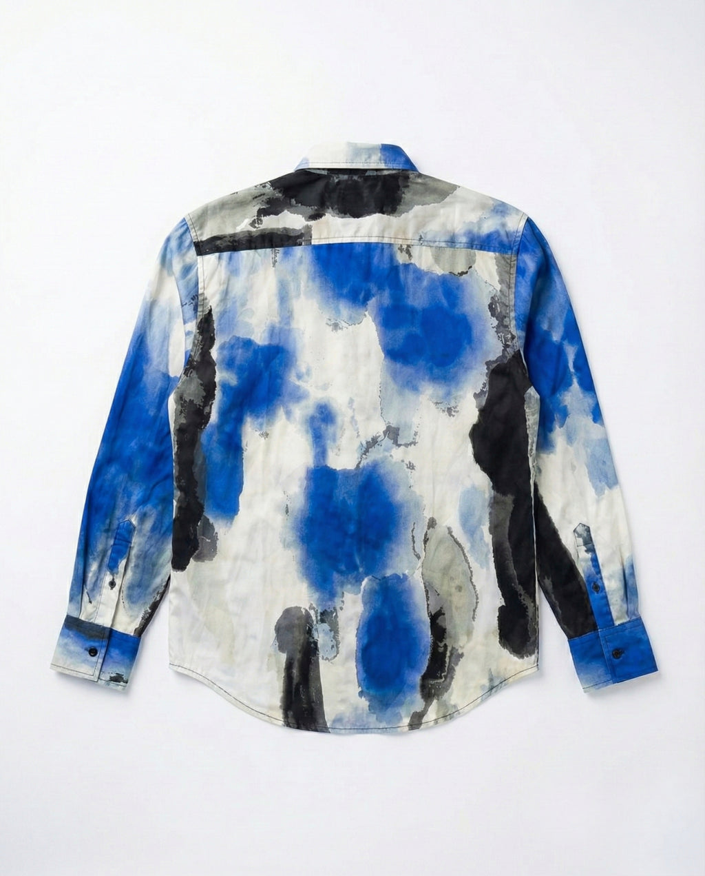 Ink wash satin shirt