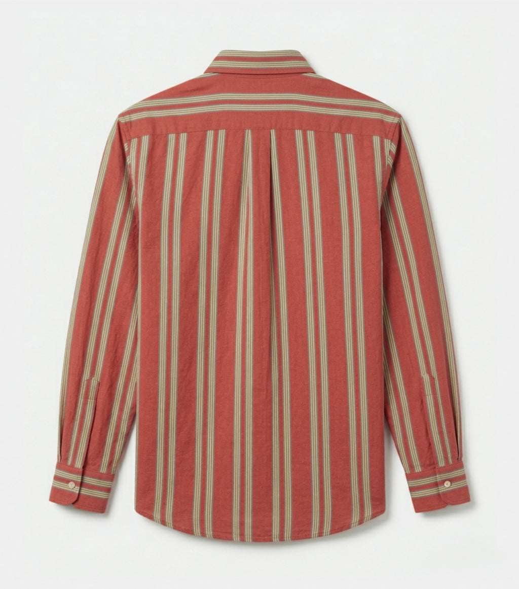 Rust Stripe Muslin Shirt