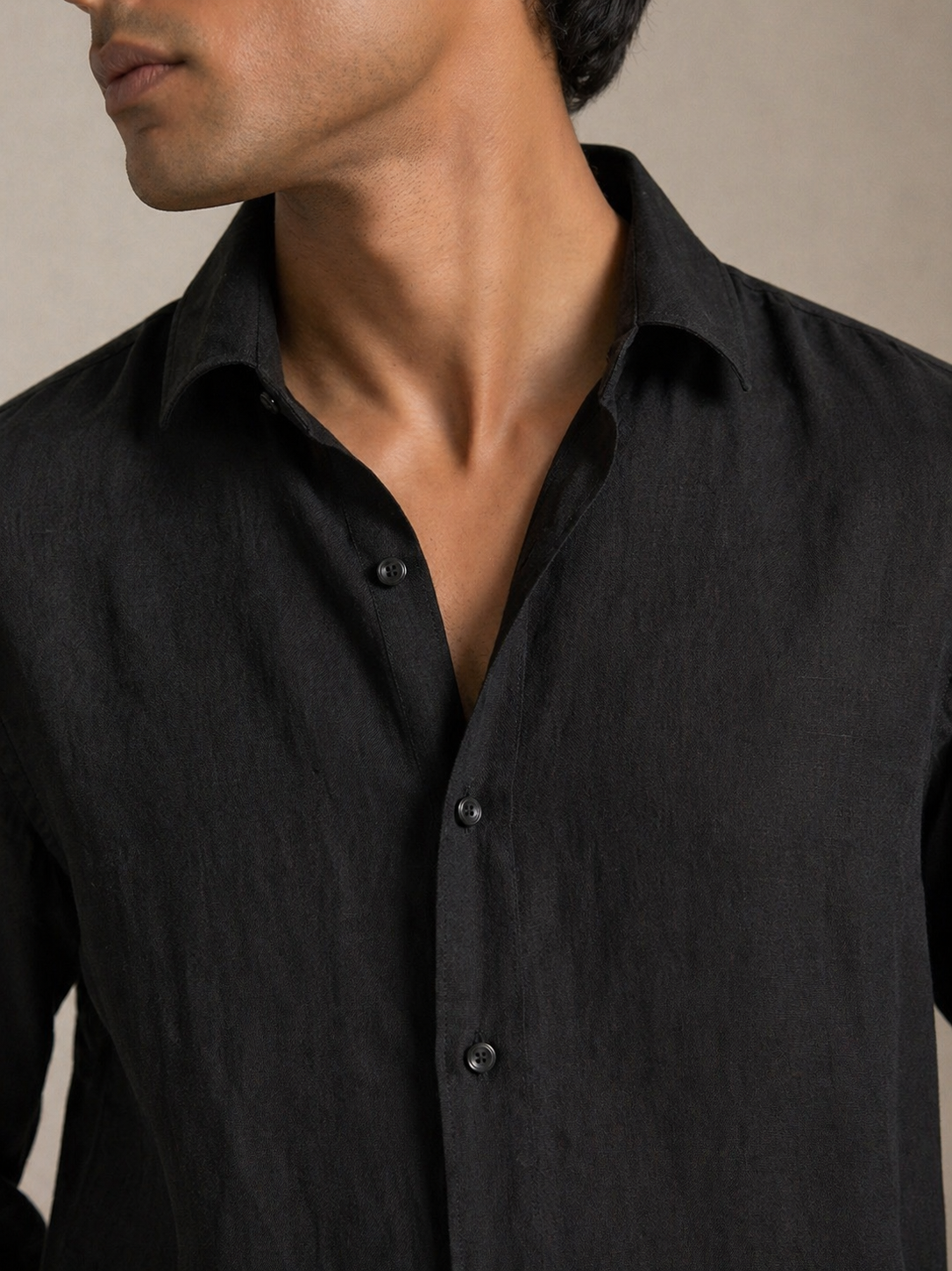 Black Linen Shirt