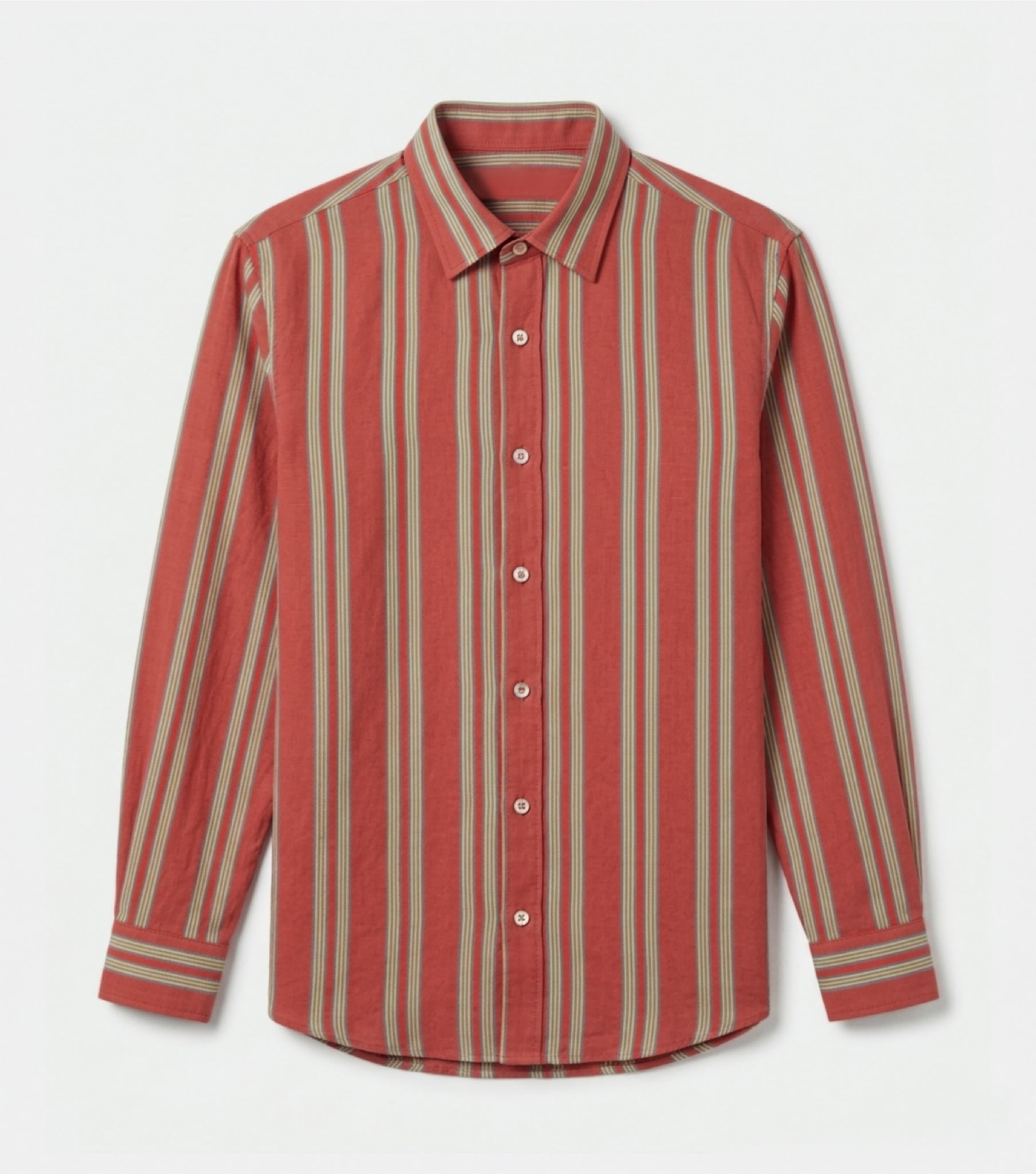 Rust Stripe Muslin Shirt