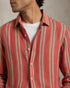 Rust Stripe Muslin Shirt