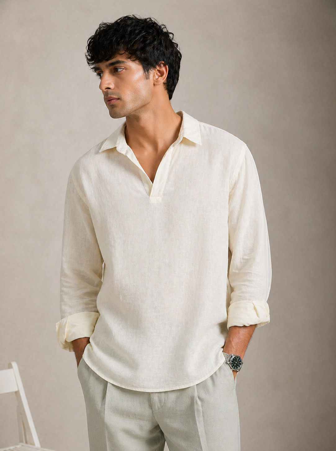 Butter Ivory Linen Shirt
