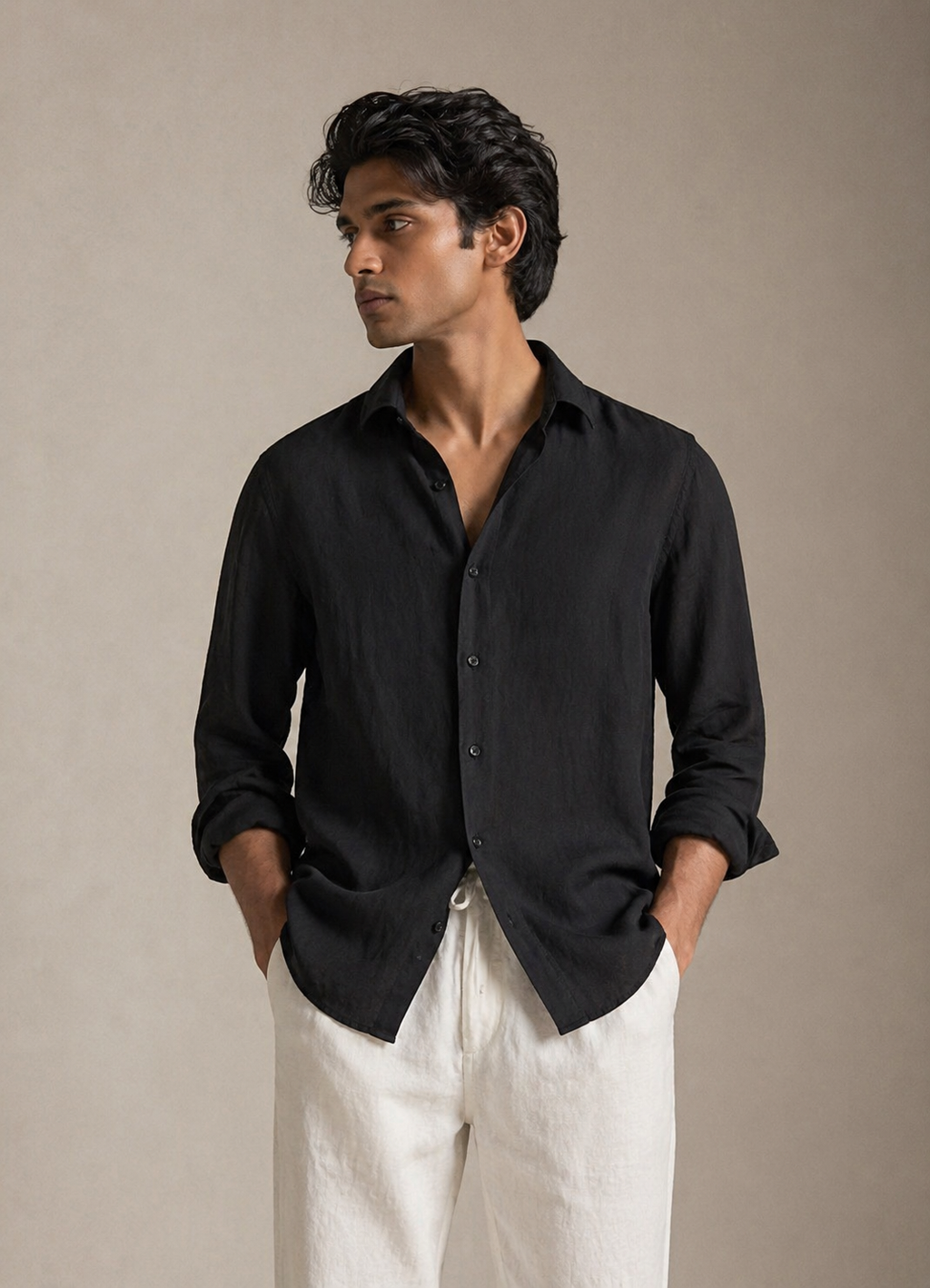 Black Linen Shirt