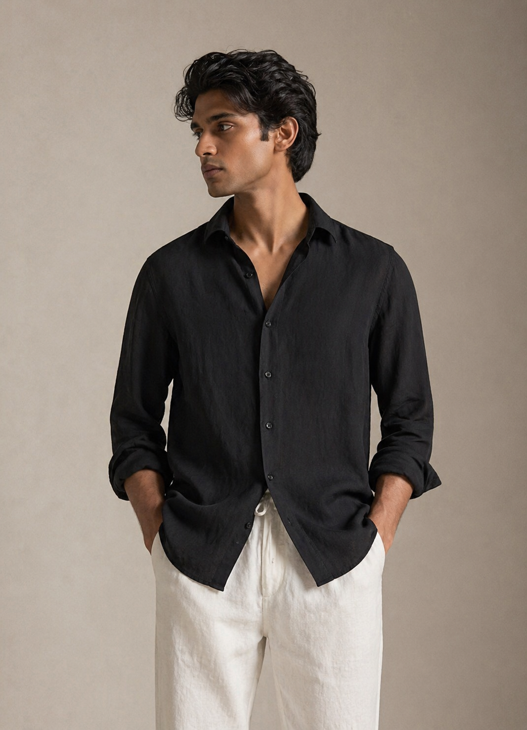 Black Linen Shirt