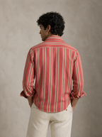 Rust Stripe Muslin Shirt
